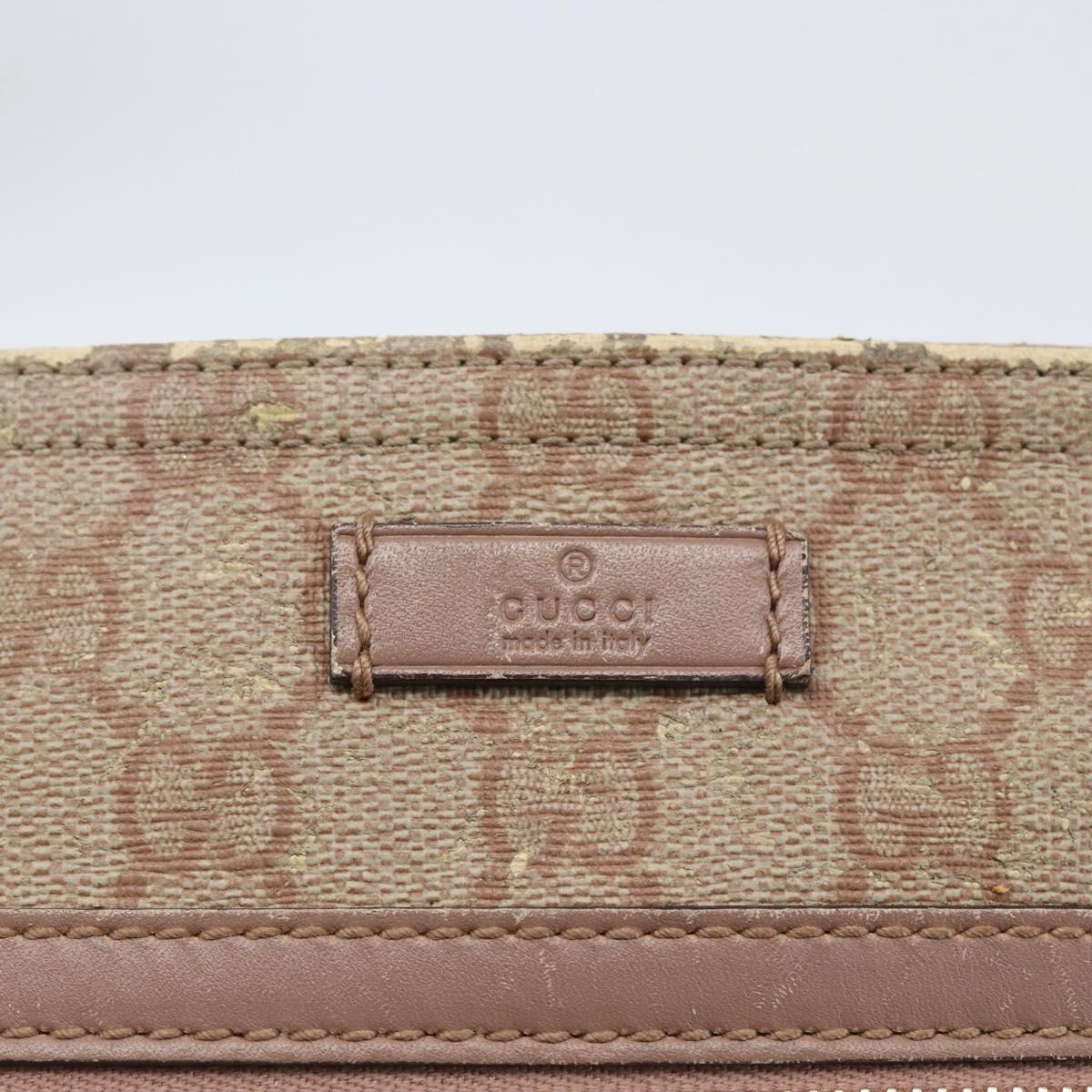 GUCCI GG Supreme Shoulder Bag PVC Pink Gold 295257 Auth bs33194