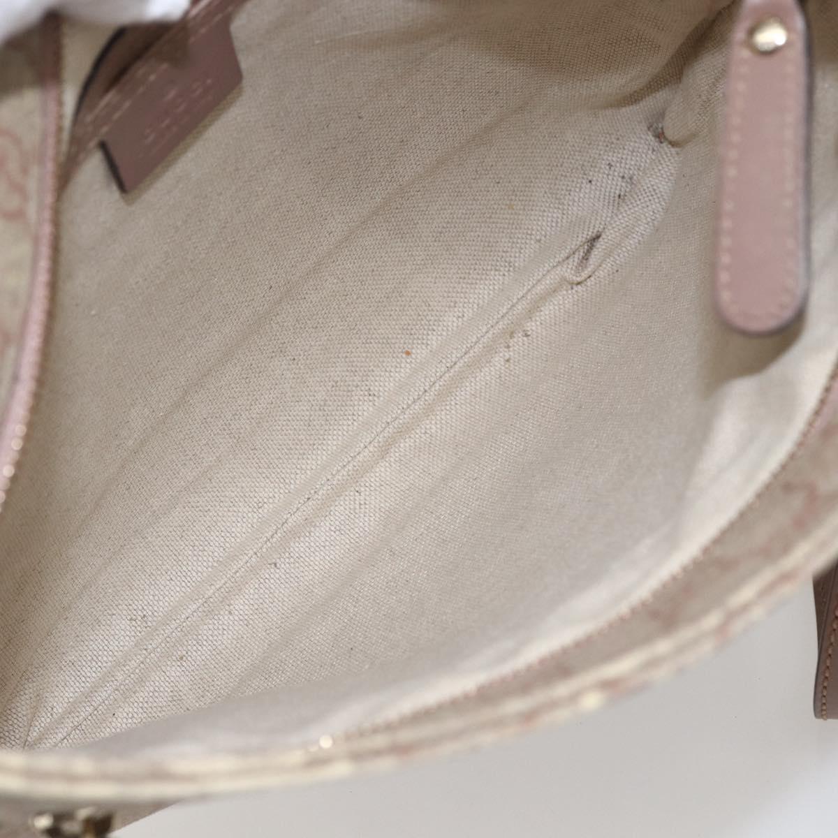 GUCCI GG Supreme Shoulder Bag PVC Pink Gold 295257 Auth bs33194