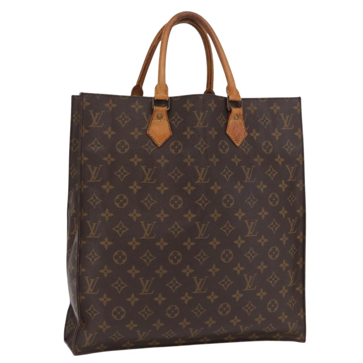 LOUIS VUITTON Monogram Sac Plat Hand Bag M51140 LV Auth bs33196
