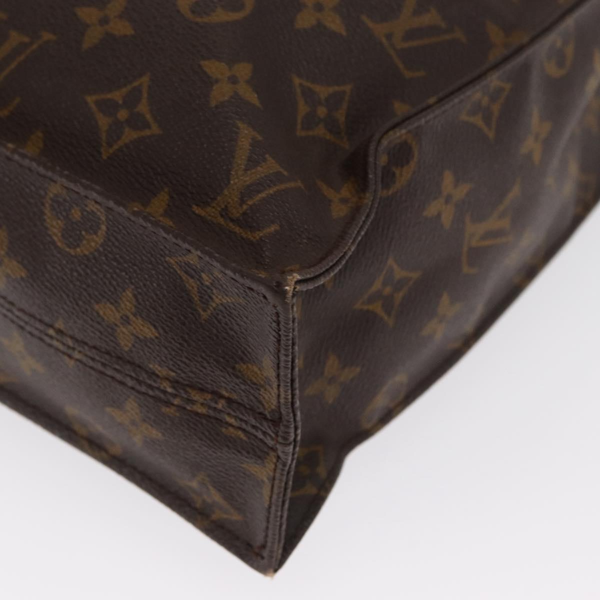 LOUIS VUITTON Monogram Sac Plat Hand Bag M51140 LV Auth bs33196