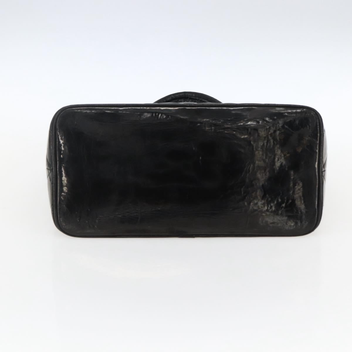 CHANEL Standard Tote Bag Patent leather Black CC Auth bs33216