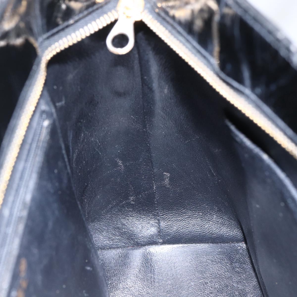 CHANEL Standard Tote Bag Patent leather Black CC Auth bs33216