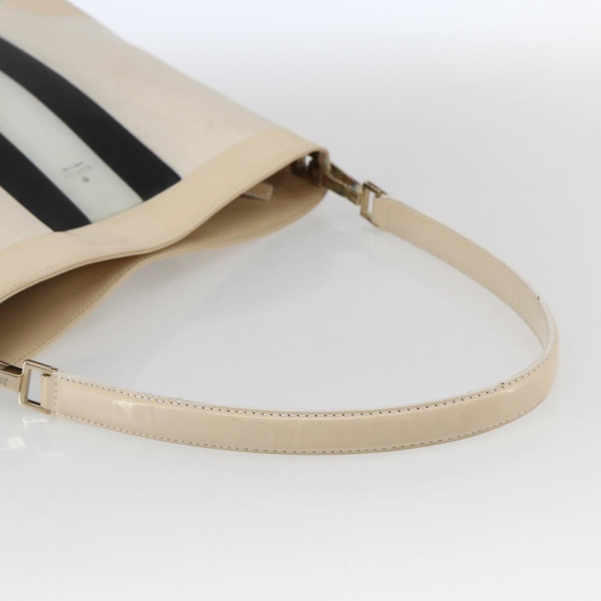 GUCCI Shoulder Bag Canvas White Gold 001 4231 Auth bs33225