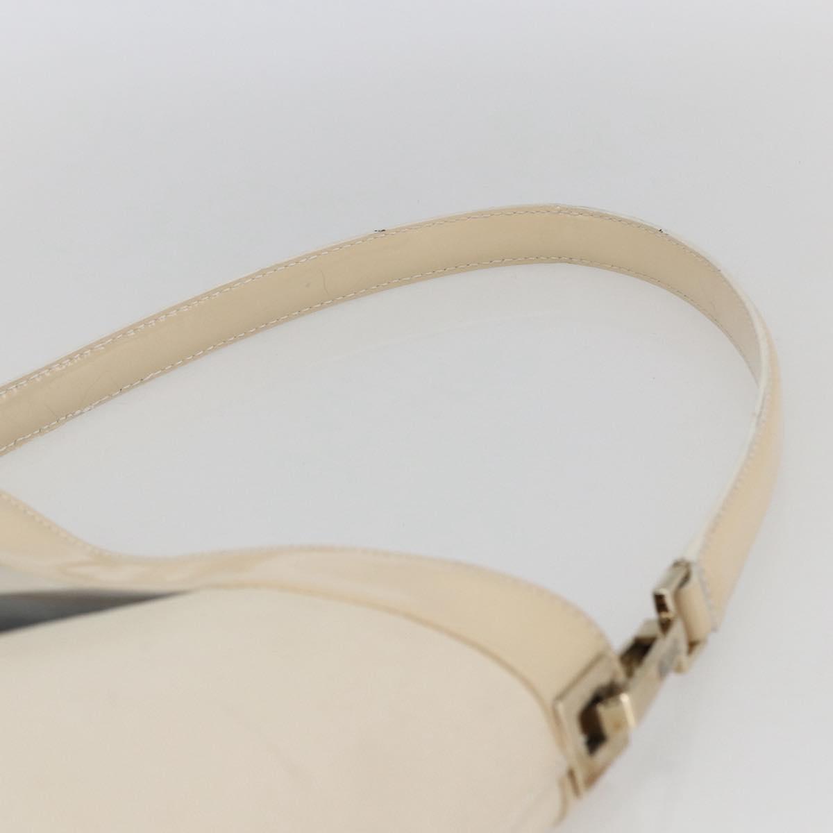 GUCCI Shoulder Bag Canvas White Gold 001 4231 Auth bs33225