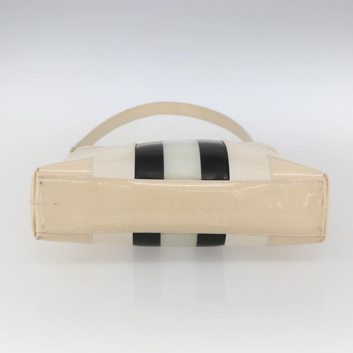 GUCCI Shoulder Bag Canvas White Gold 001 4231 Auth bs33225