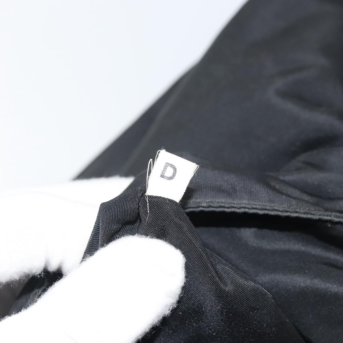 PRADA Tote Bag Nylon Black Silver Auth bs33240