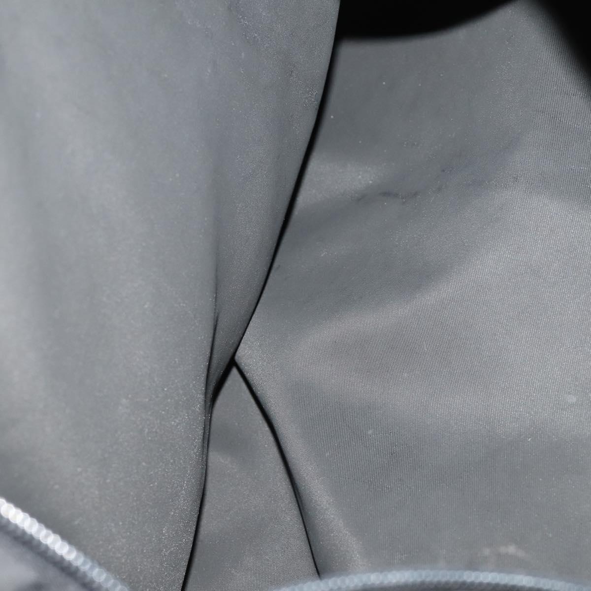 PRADA Tote Bag Nylon Black Silver Auth bs33259