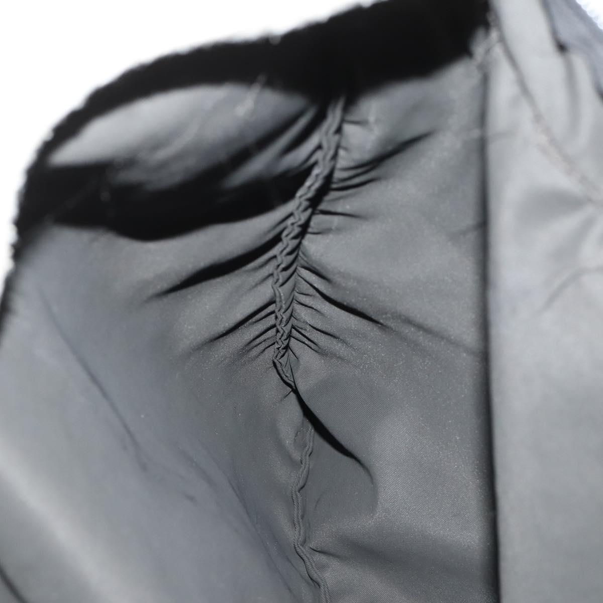 PRADA Tote Bag Nylon Black Silver Auth bs33259