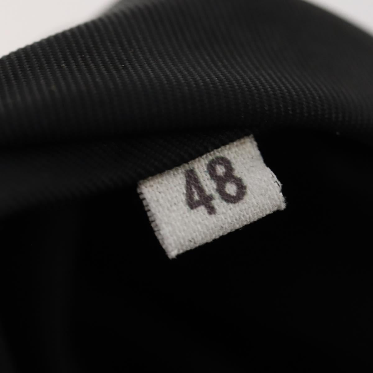 PRADA Tote Bag Nylon Black Silver Auth bs33259