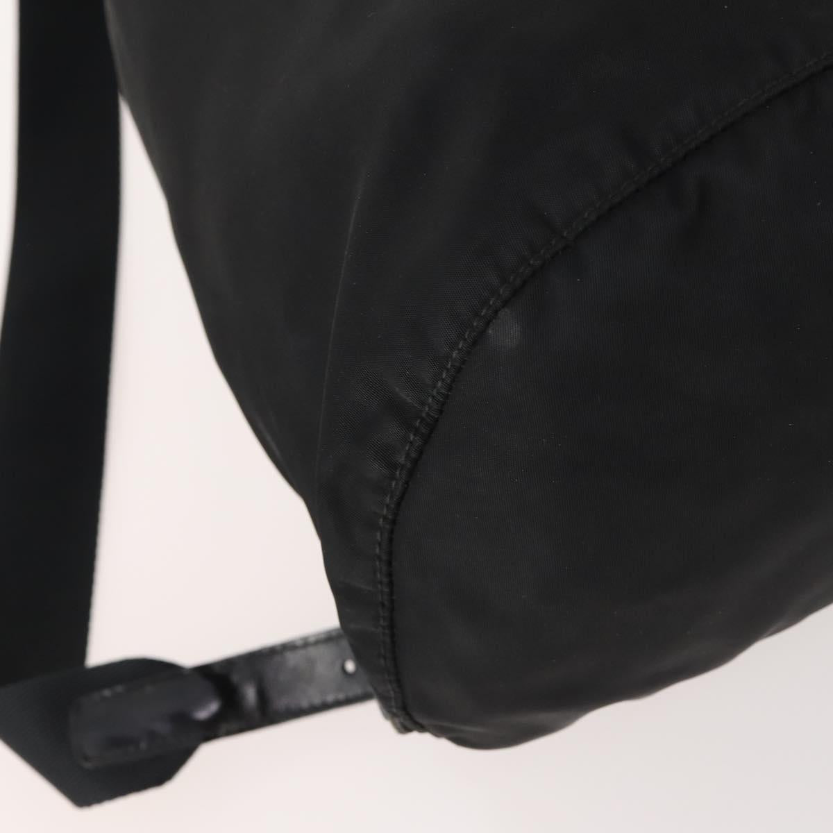PRADA Backpack Nylon Black Silver Auth bs33265