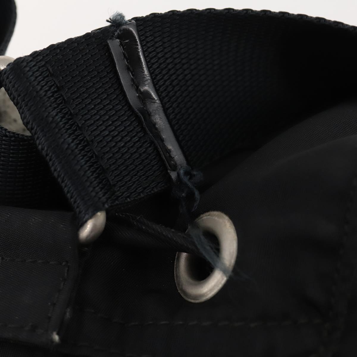 PRADA Backpack Nylon Black Silver Auth bs33265