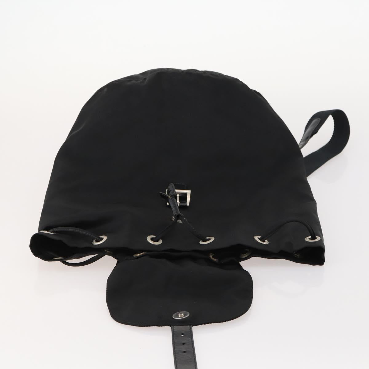 PRADA Backpack Nylon Black Silver Auth bs33265