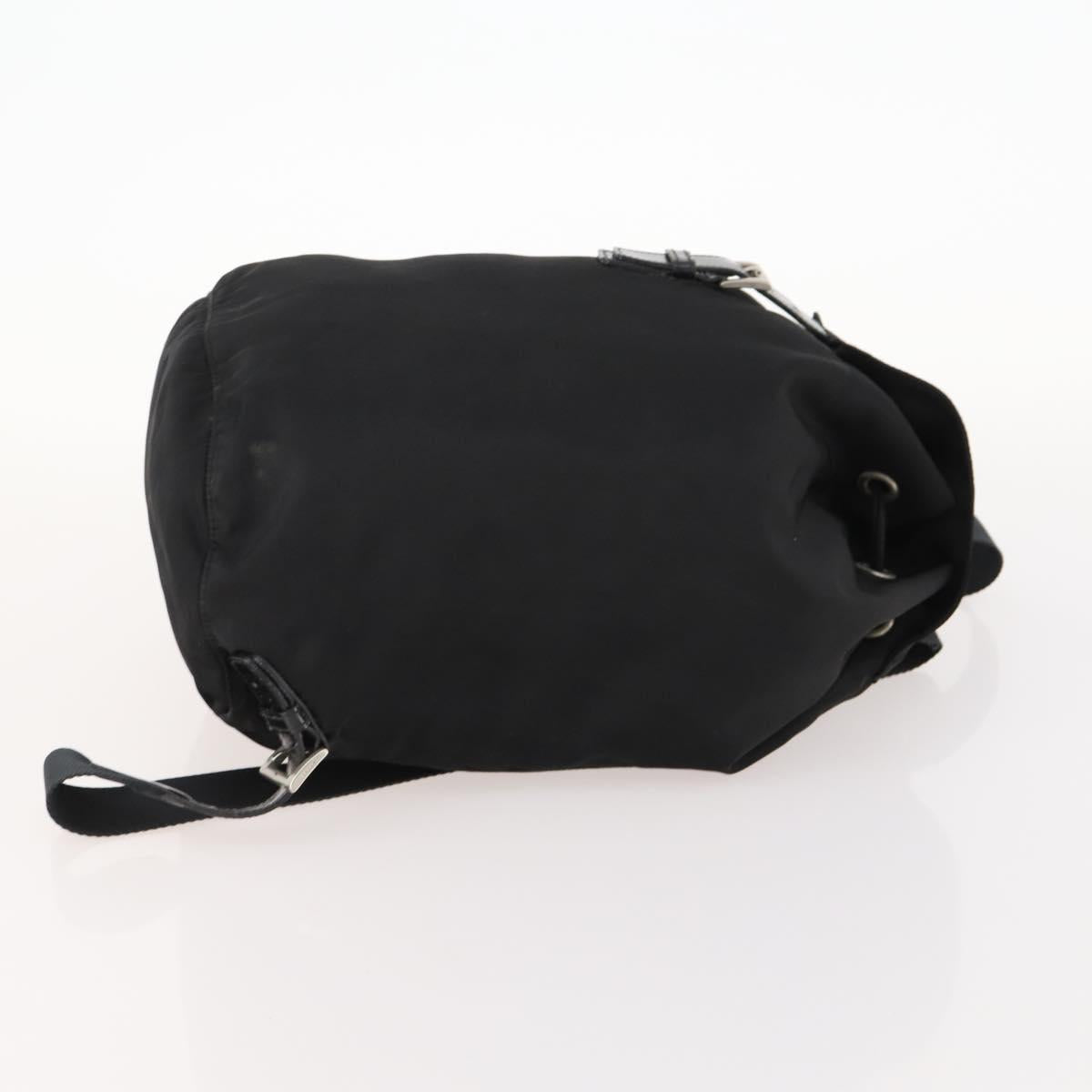 PRADA Backpack Nylon Black Silver Auth bs33265