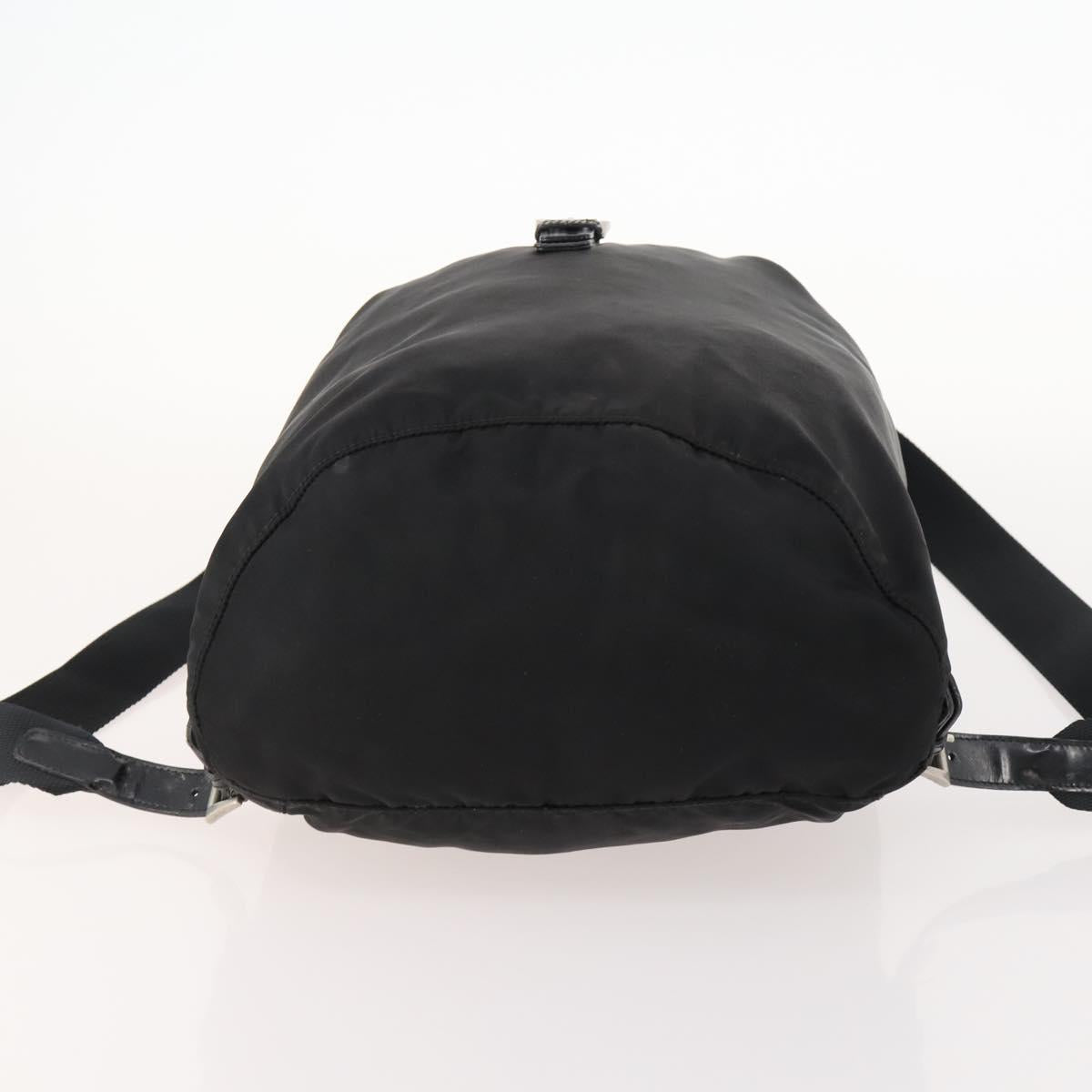 PRADA Backpack Nylon Black Silver Auth bs33265