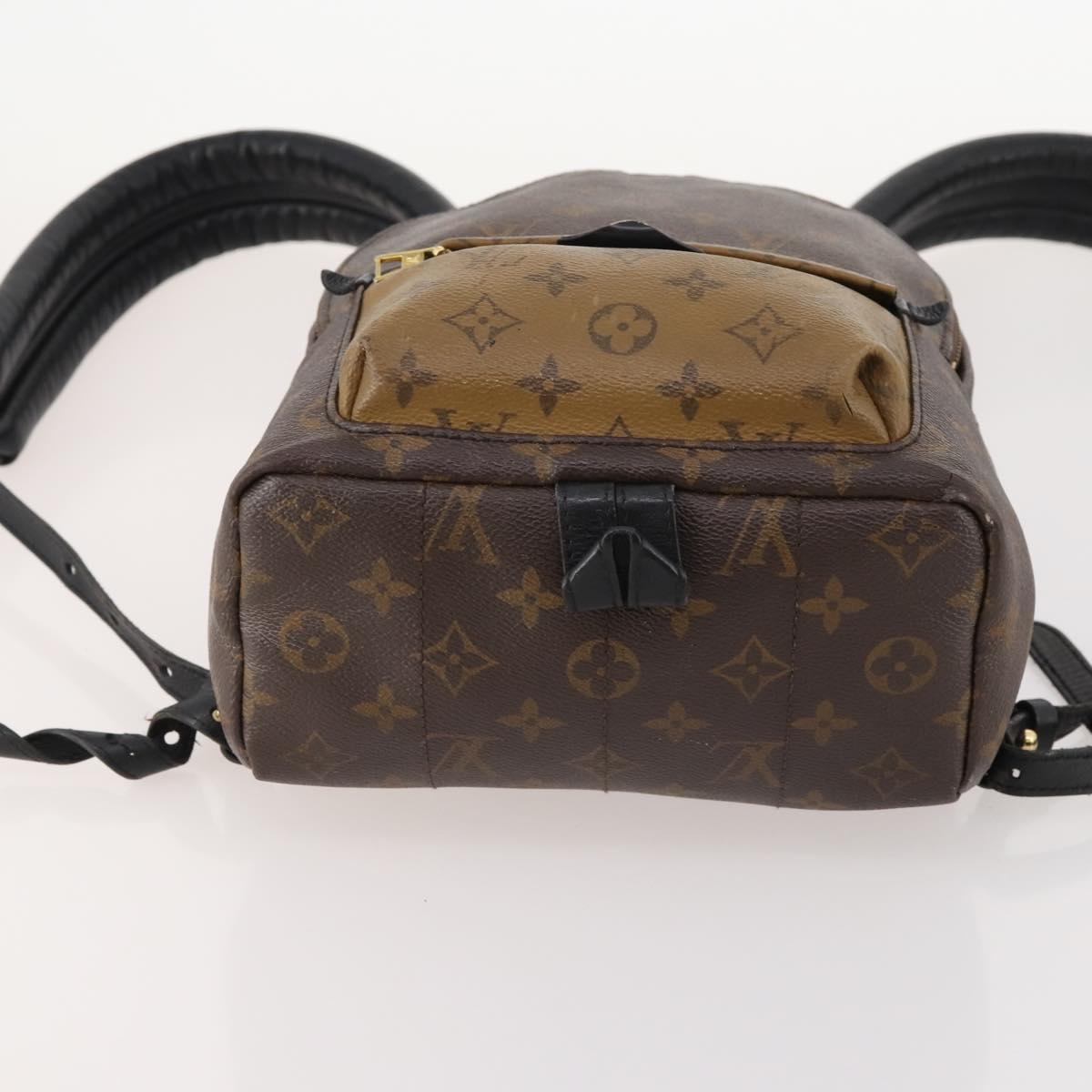 LOUIS VUITTON Monogram Reverse Palm Springs PM Backpack M43116 LV Auth bs33266