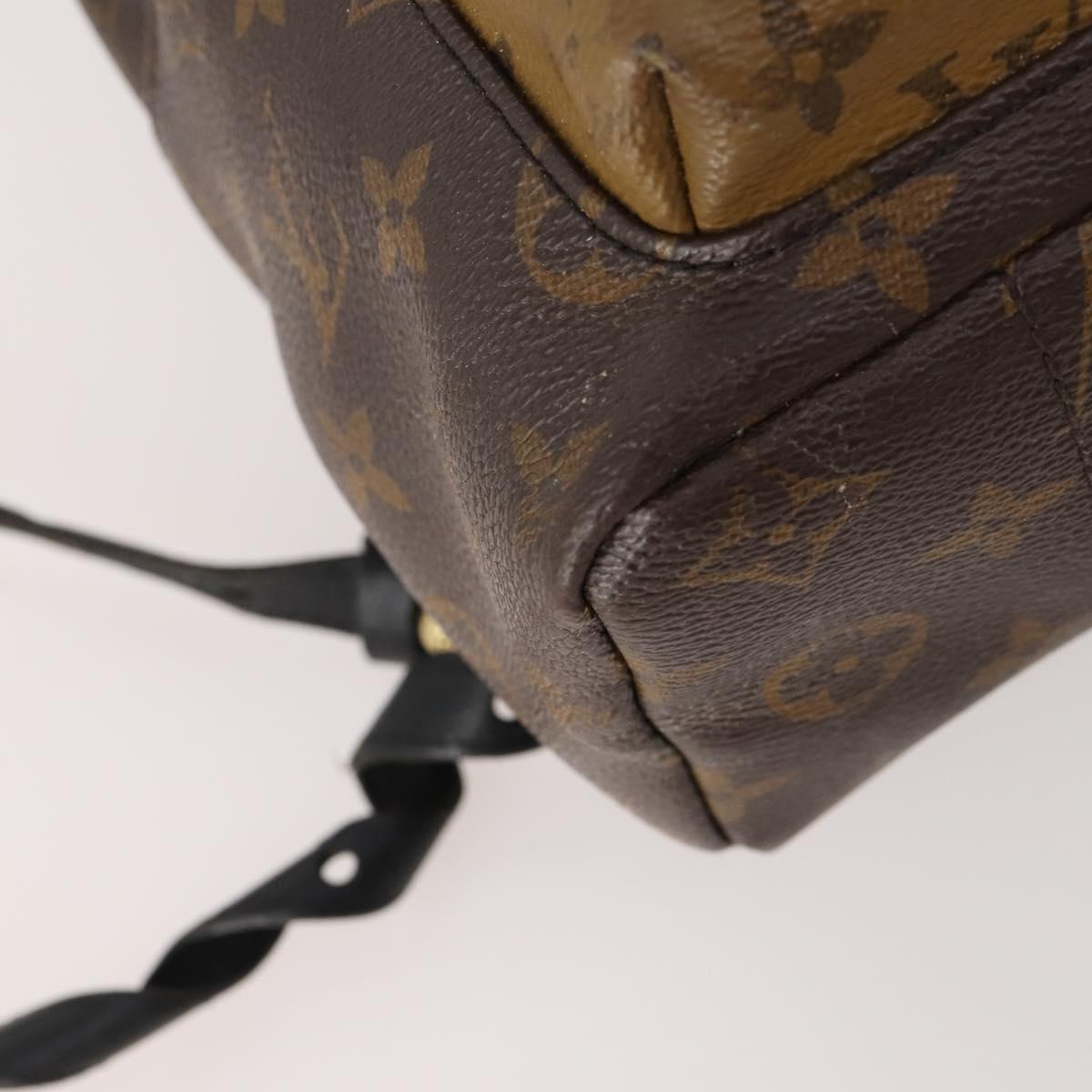 LOUIS VUITTON Monogram Reverse Palm Springs PM Backpack M43116 LV Auth bs33266