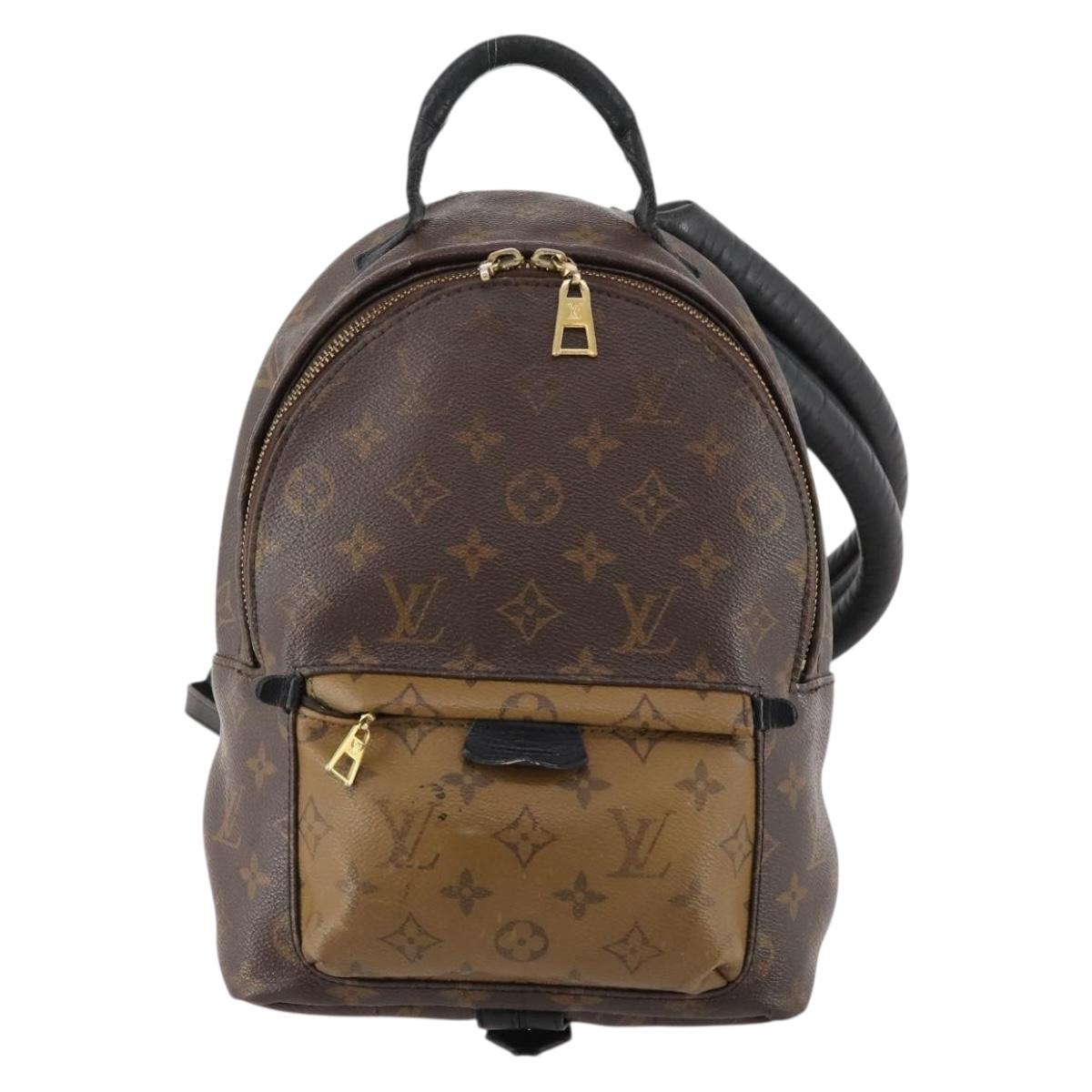 LOUIS VUITTON Monogram Reverse Palm Springs PM Backpack M43116 LV Auth bs33266