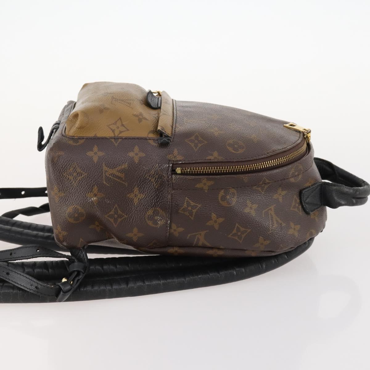 LOUIS VUITTON Monogram Reverse Palm Springs PM Backpack M43116 LV Auth bs33266