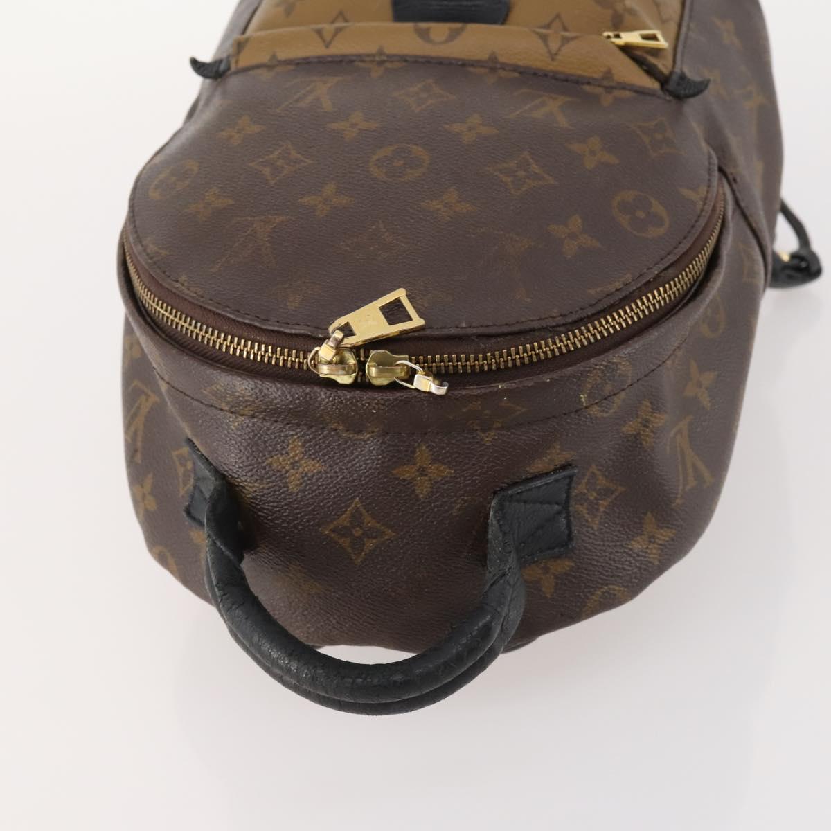LOUIS VUITTON Monogram Reverse Palm Springs PM Backpack M43116 LV Auth bs33266