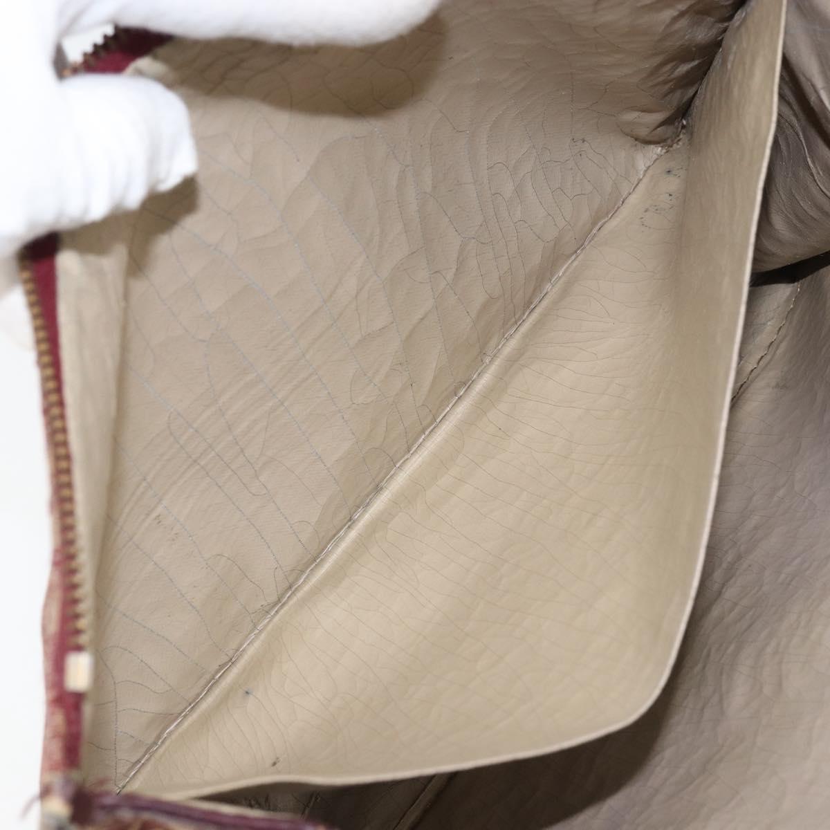 Christian Dior Trotter Canvas Clutch Bag Red Auth bs33268
