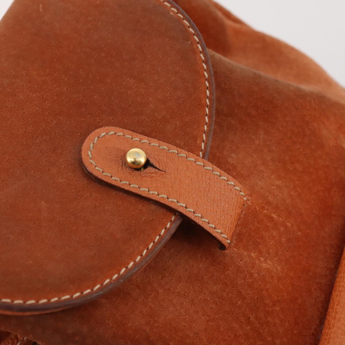 GUCCI Bamboo Backpack Suede Brown Gold 003 1956 0030 Auth bs33281