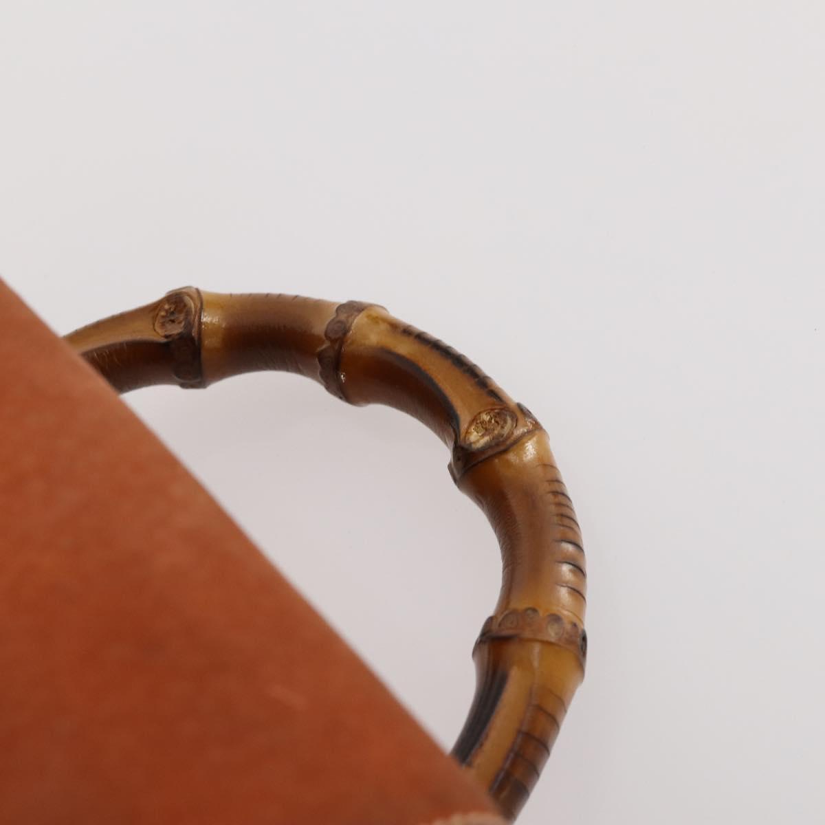 GUCCI Bamboo Backpack Suede Brown Gold 003 1956 0030 Auth bs33281