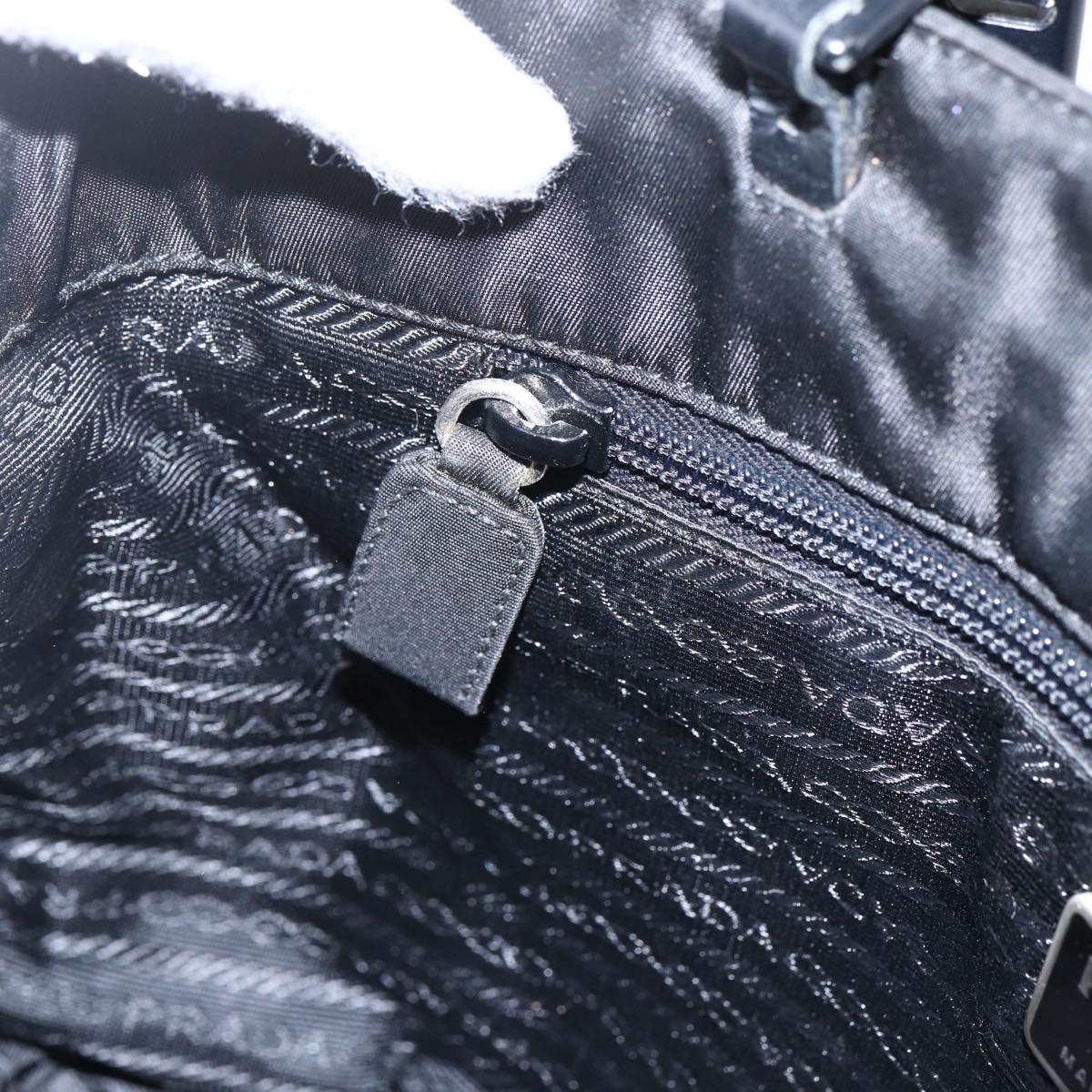 PRADA Shoulder Bag Nylon Black Silver Auth bs33284