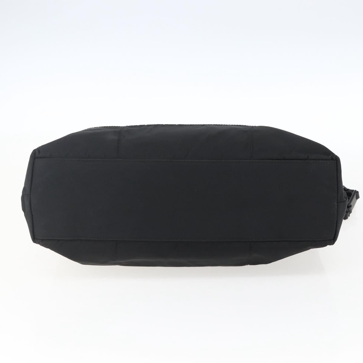 PRADA Shoulder Bag Nylon Black Silver Auth bs33284
