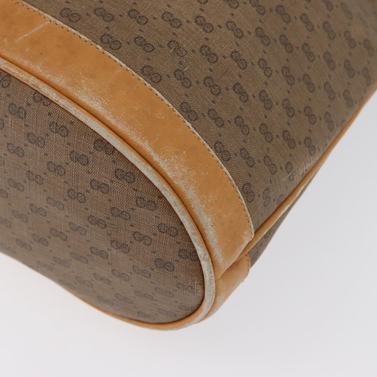 GUCCI Micro GG Supreme Shoulder Bag PVC Beige Gold 001 084 4793 Auth bs33290