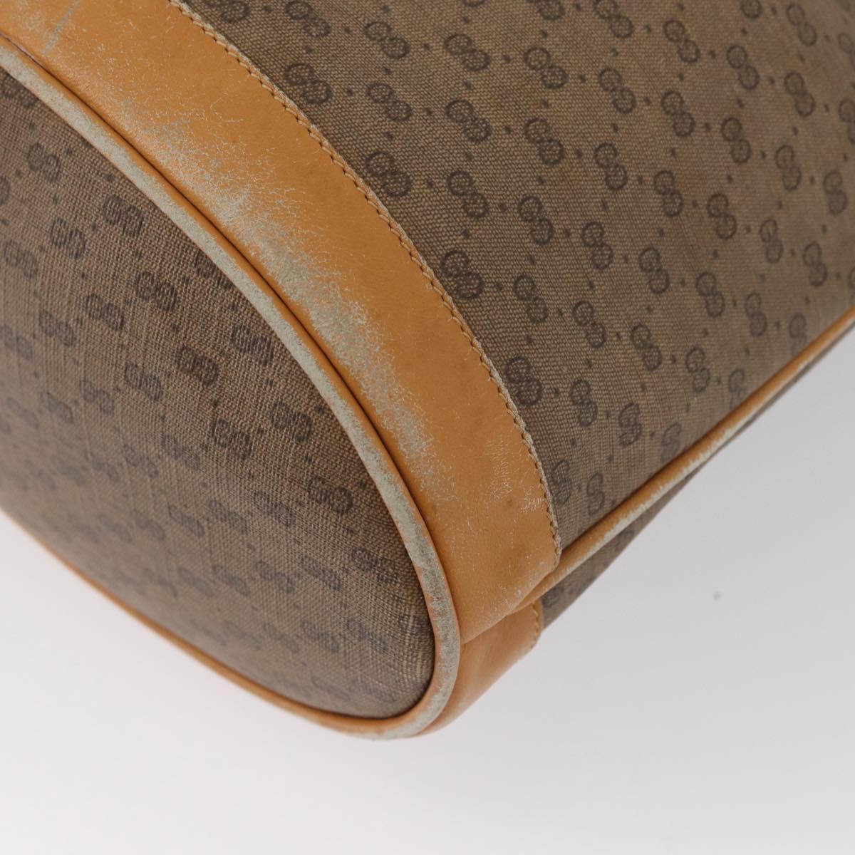 GUCCI Micro GG Supreme Shoulder Bag PVC Beige Gold 001 084 4793 Auth bs33290