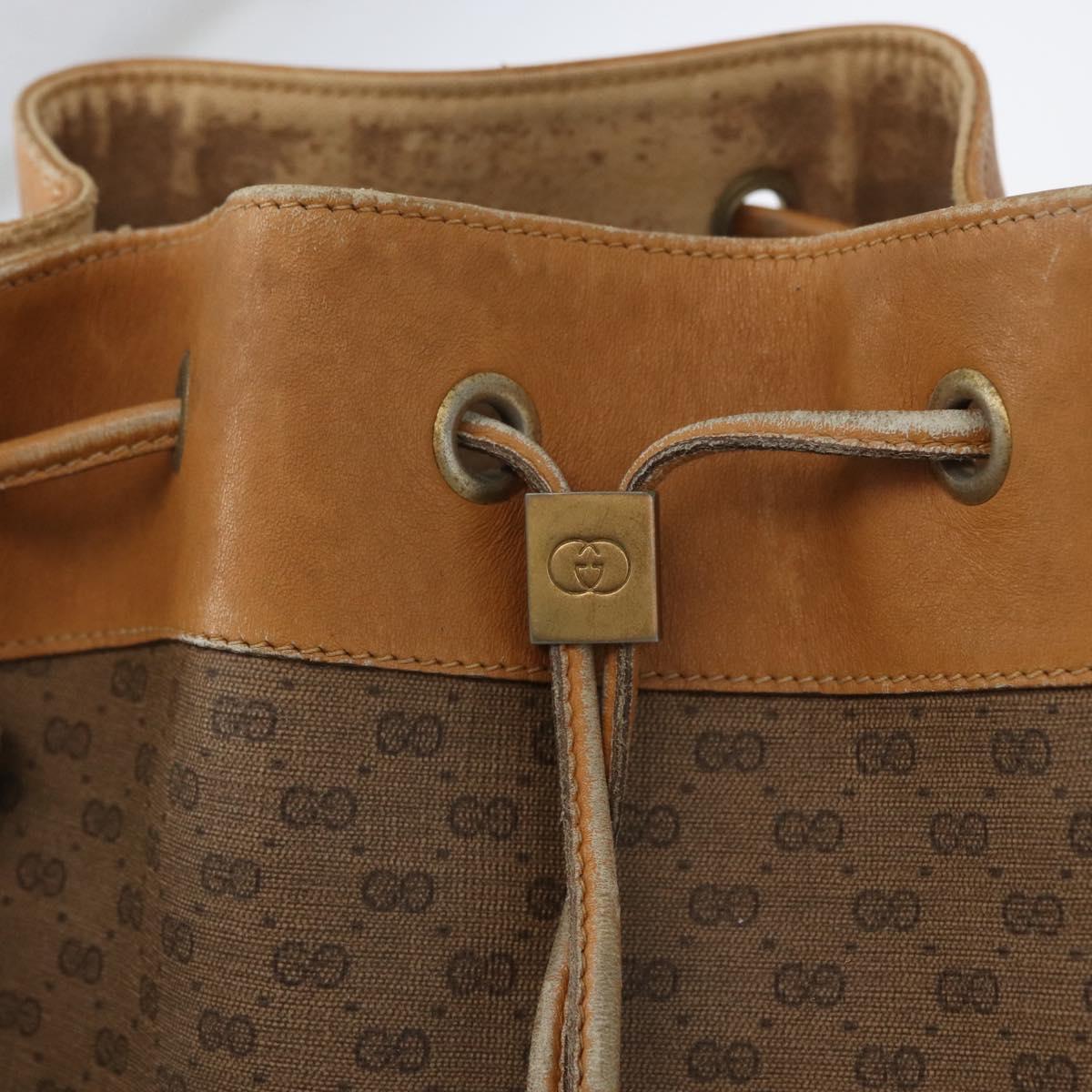 GUCCI Micro GG Supreme Shoulder Bag PVC Beige Gold 001 084 4793 Auth bs33290