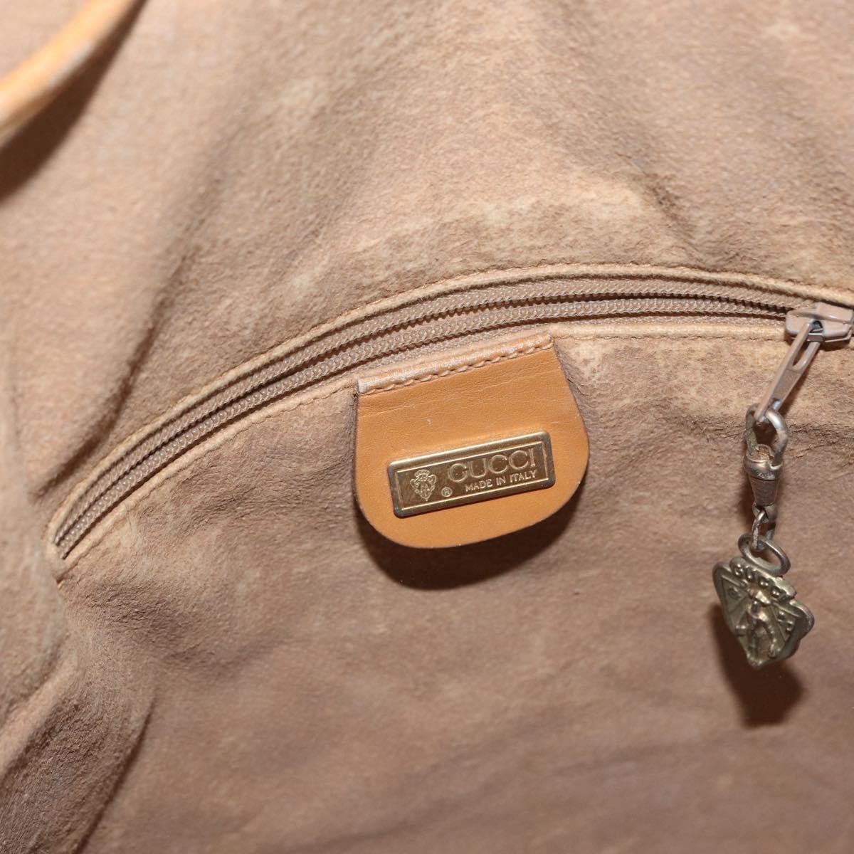 GUCCI Micro GG Supreme Shoulder Bag PVC Beige Gold 001 084 4793 Auth bs33290