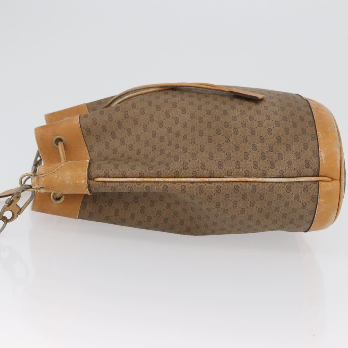 GUCCI Micro GG Supreme Shoulder Bag PVC Beige Gold 001 084 4793 Auth bs33290
