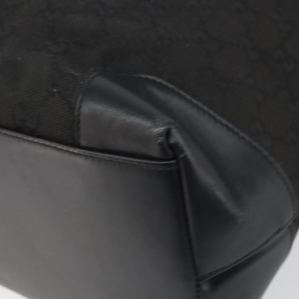 GUCCI GG Canvas Hand Bag Black 002 1121 Auth bs33294