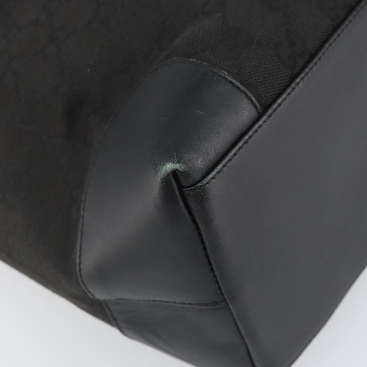 GUCCI GG Canvas Hand Bag Black 002 1121 Auth bs33294