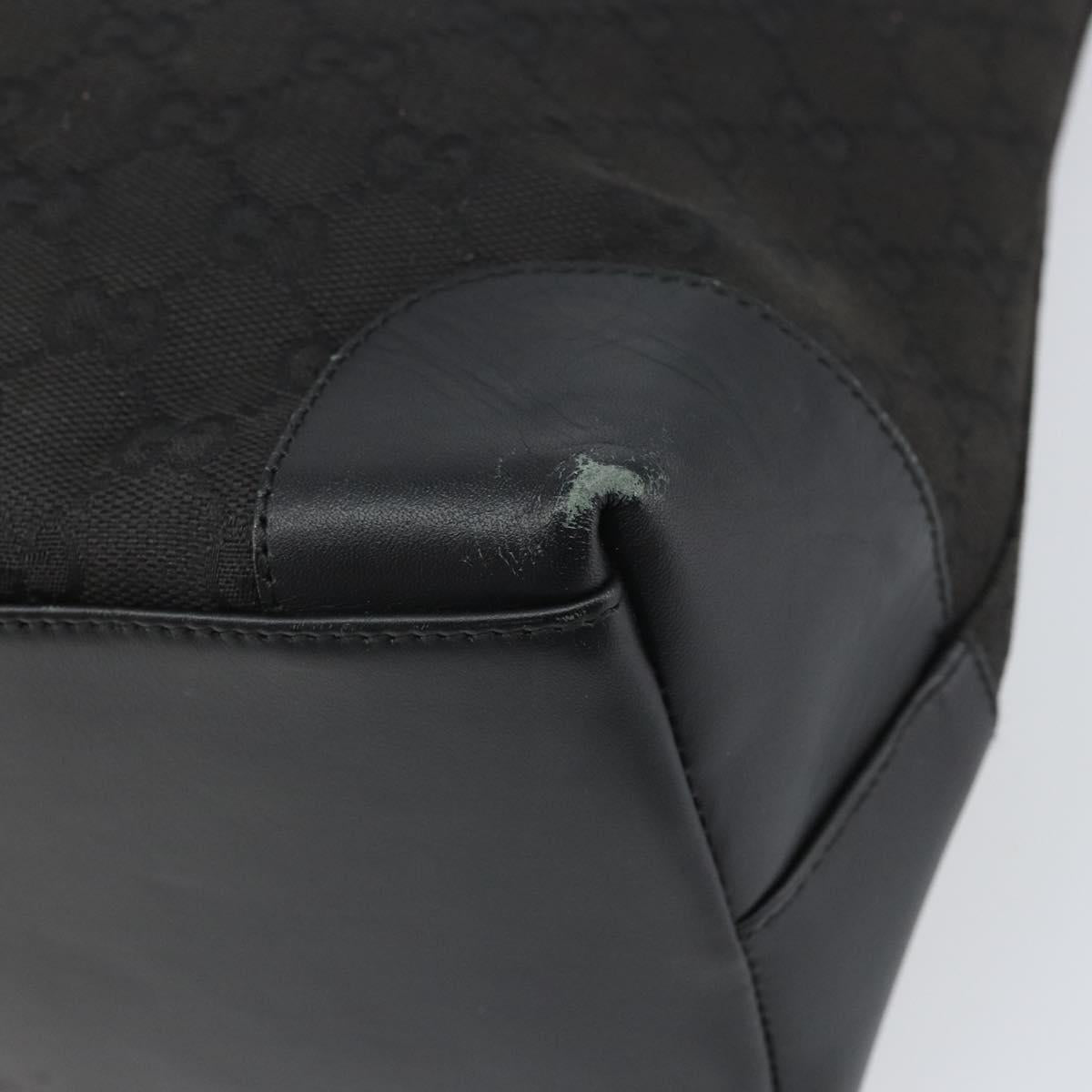 GUCCI GG Canvas Hand Bag Black 002 1121 Auth bs33294