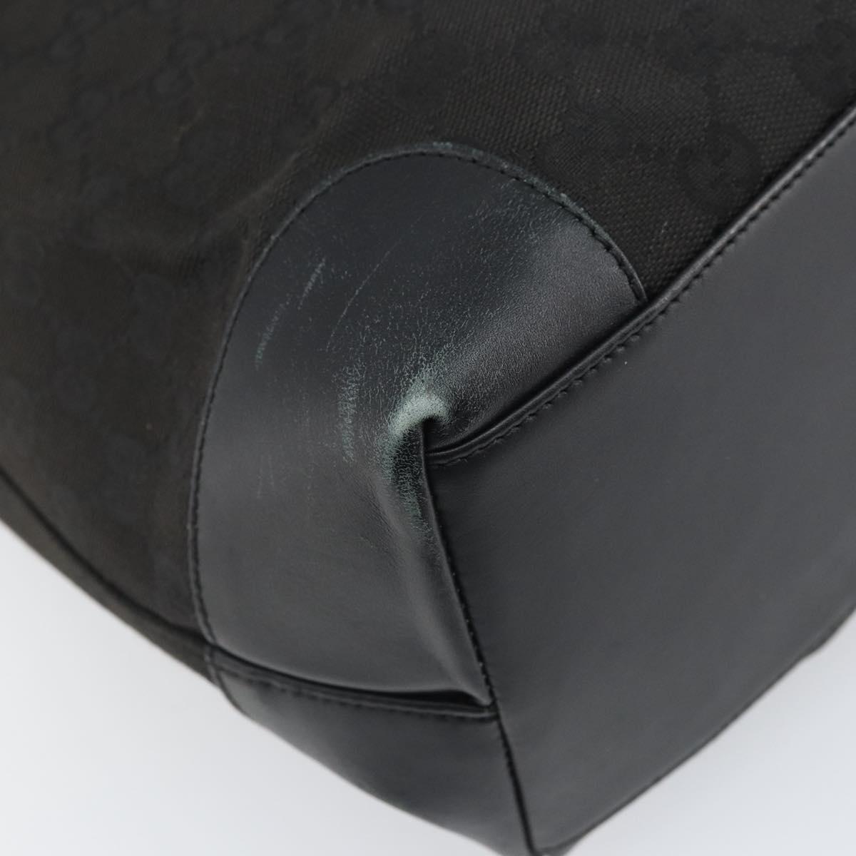 GUCCI GG Canvas Hand Bag Black 002 1121 Auth bs33294