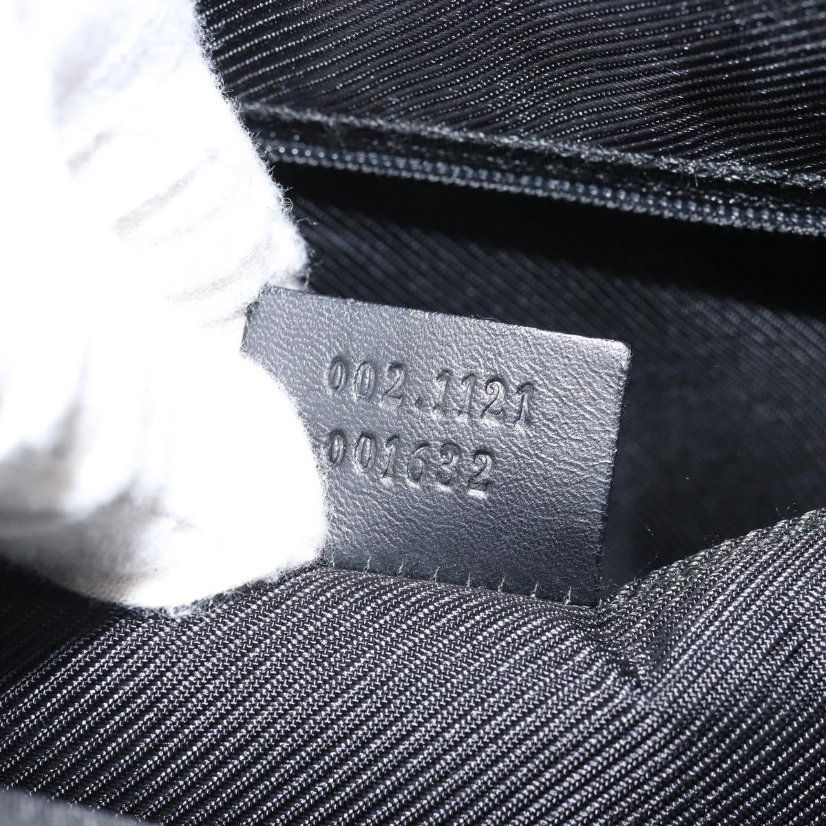GUCCI GG Canvas Hand Bag Black 002 1121 Auth bs33294