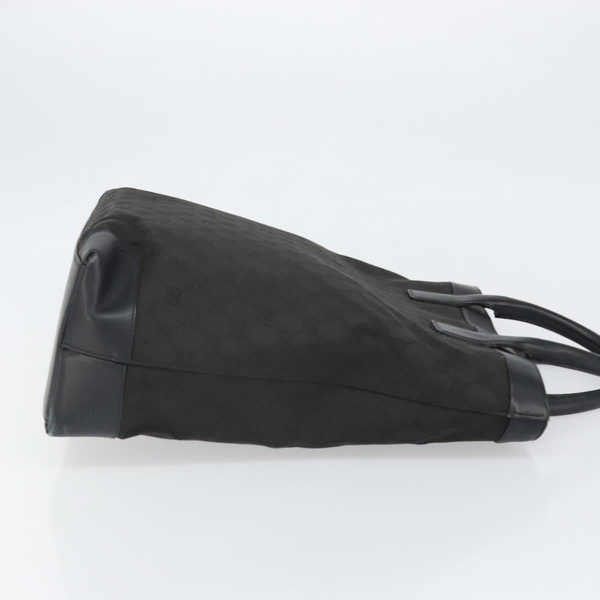 GUCCI GG Canvas Hand Bag Black 002 1121 Auth bs33294