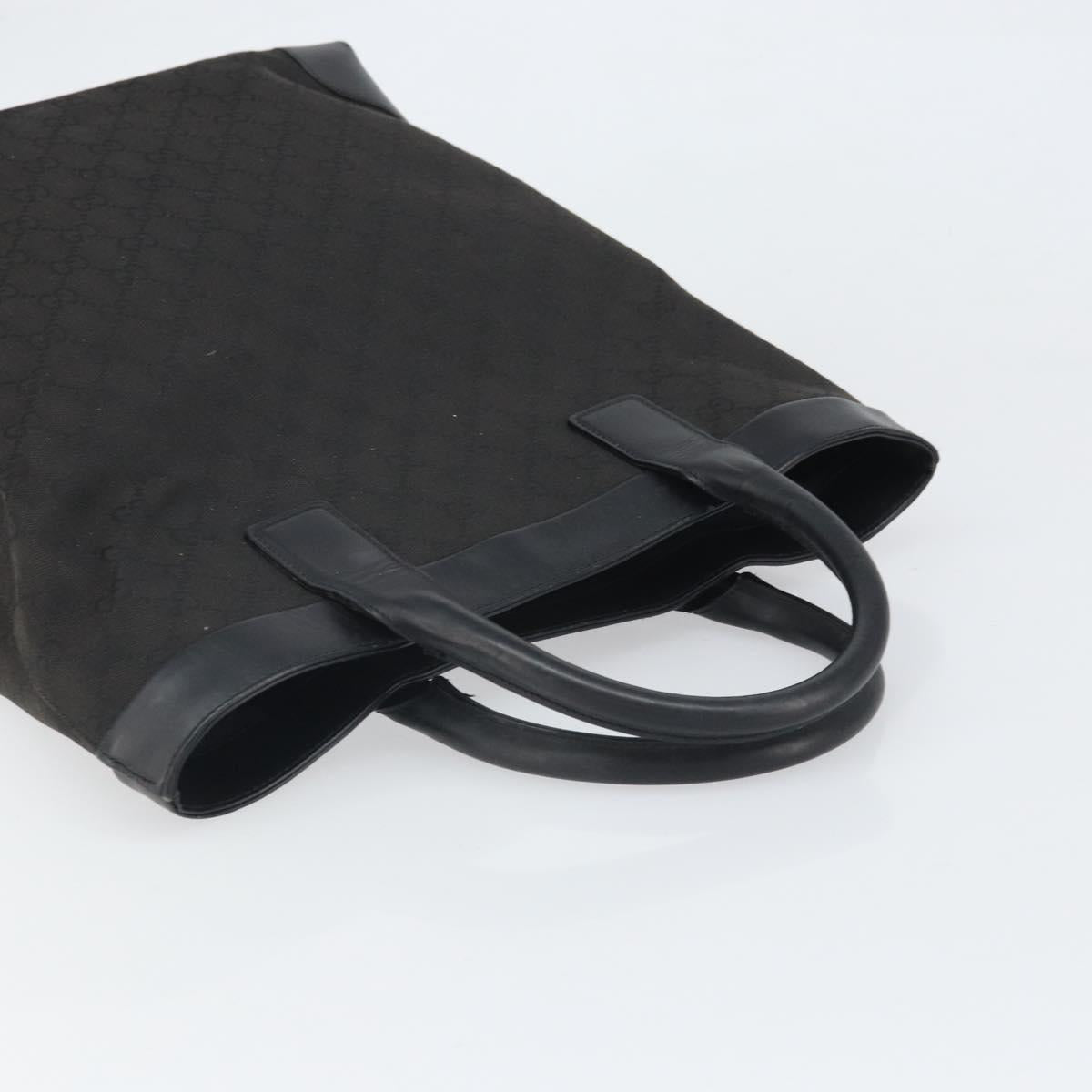 GUCCI GG Canvas Hand Bag Black 002 1121 Auth bs33294
