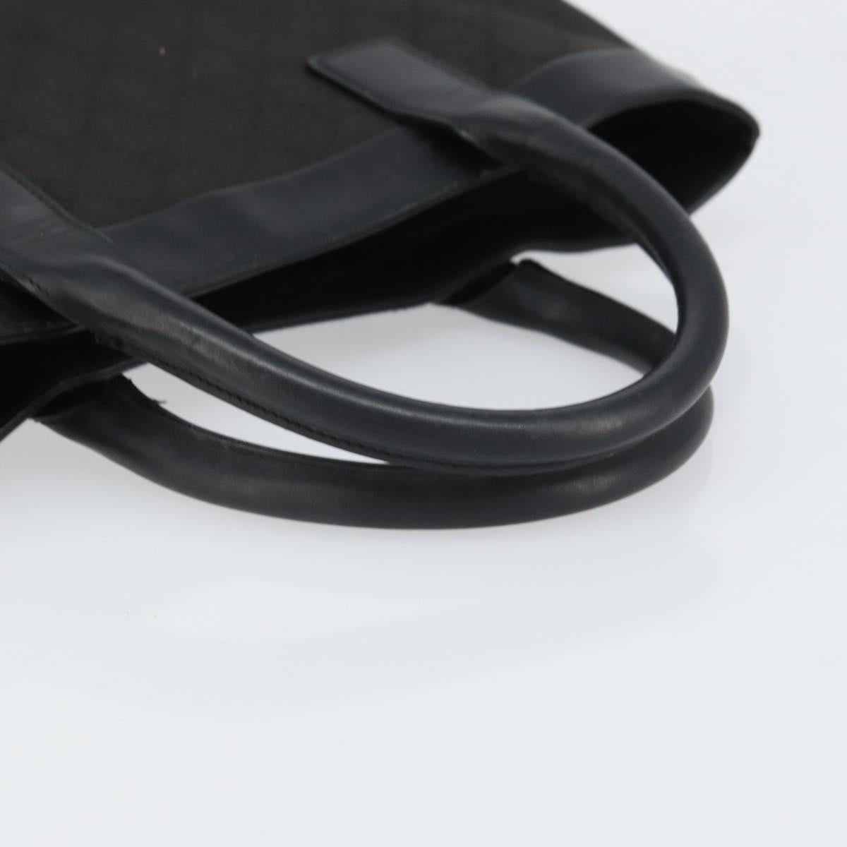 GUCCI GG Canvas Hand Bag Black 002 1121 Auth bs33294