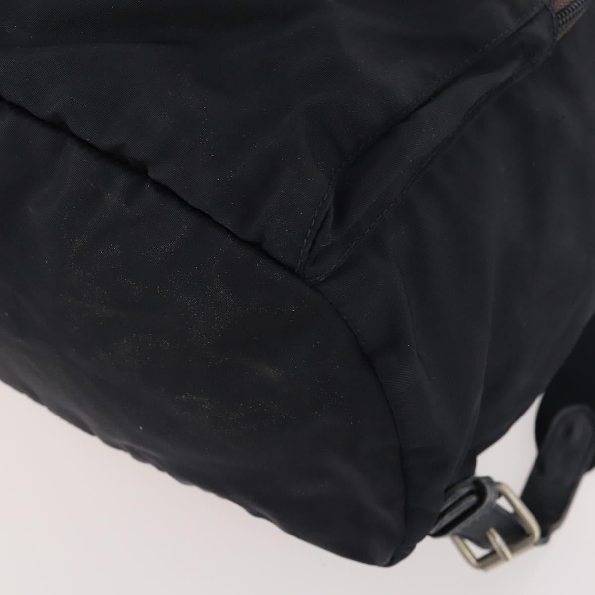 PRADA Backpack Nylon Navy Silver Auth bs33304