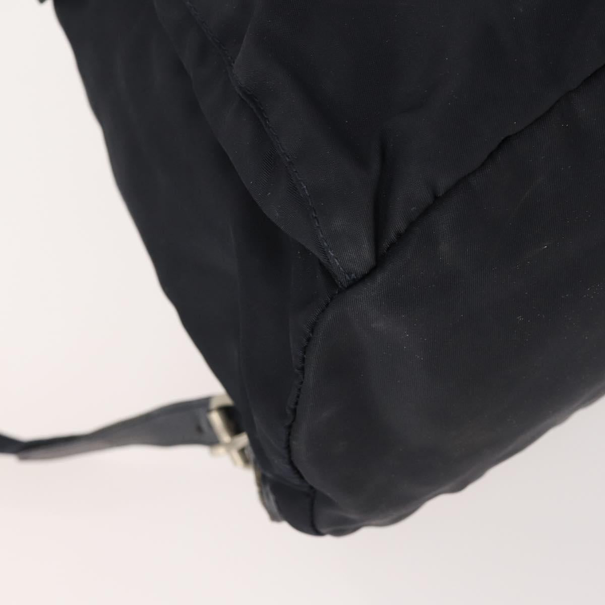 PRADA Backpack Nylon Navy Silver Auth bs33304