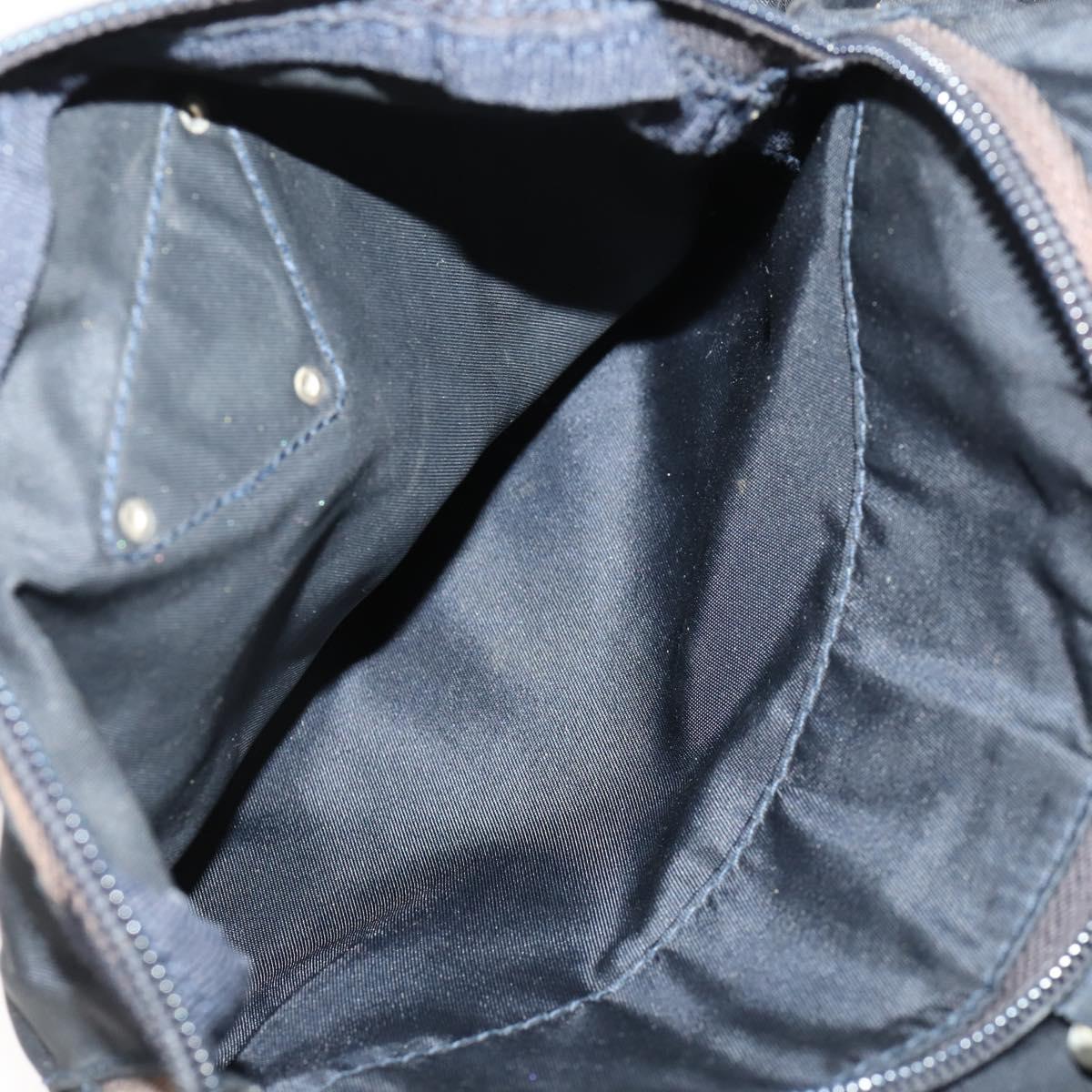 PRADA Backpack Nylon Navy Silver Auth bs33304