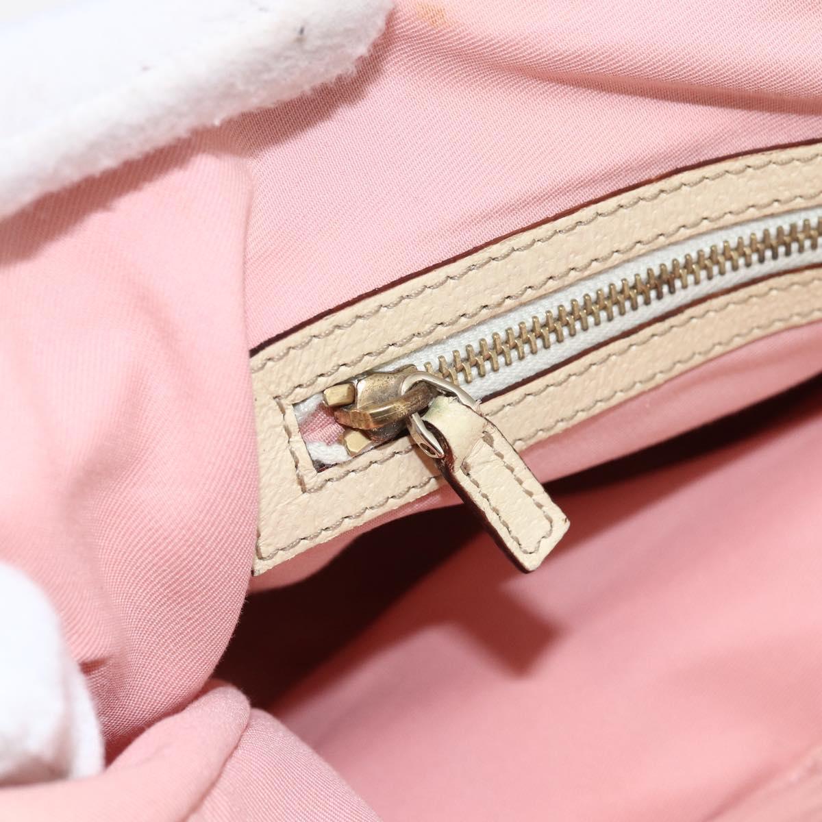 GUCCI GG Canvas Sherry Line Tote Bag Pink Gold 139260 Auth bs33311