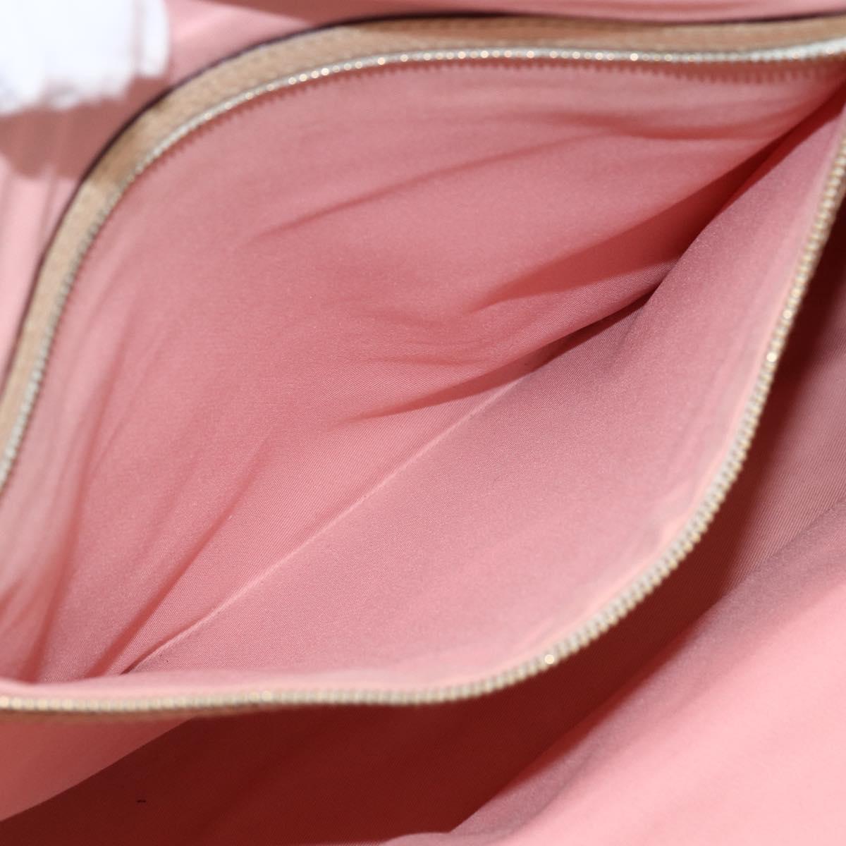 GUCCI GG Canvas Sherry Line Tote Bag Pink Gold 139260 Auth bs33311