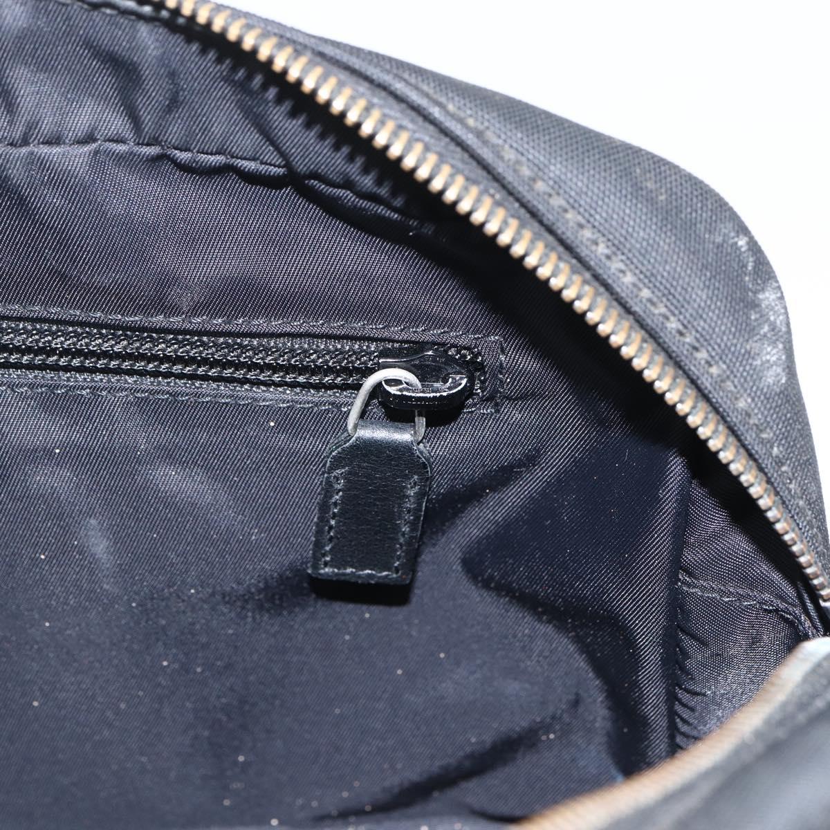 GUCCI GG Canvas Guccissima Clutch Bag Leather nylon Black 162782 Auth bs33316