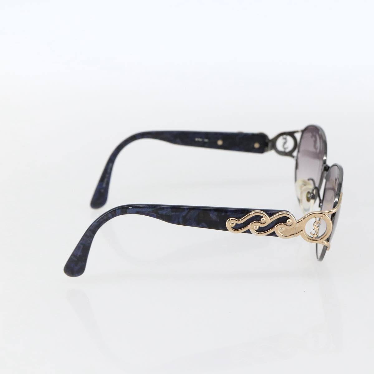 SAINT LAURENT Sunglasses metal Black Auth bs33326