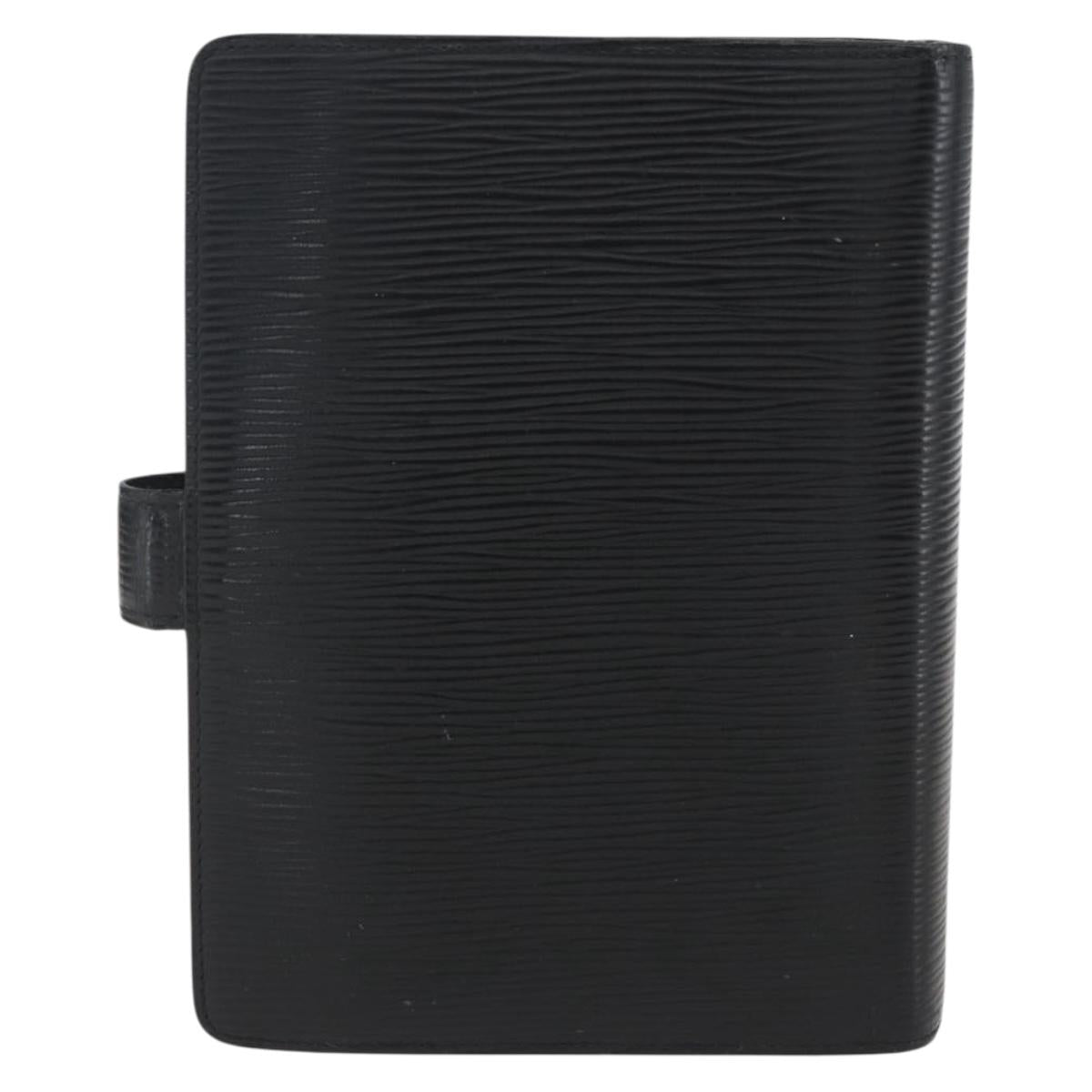 LOUIS VUITTON Epi Agenda MM Day Planner Cover Black R20042 LV Auth bs33328
