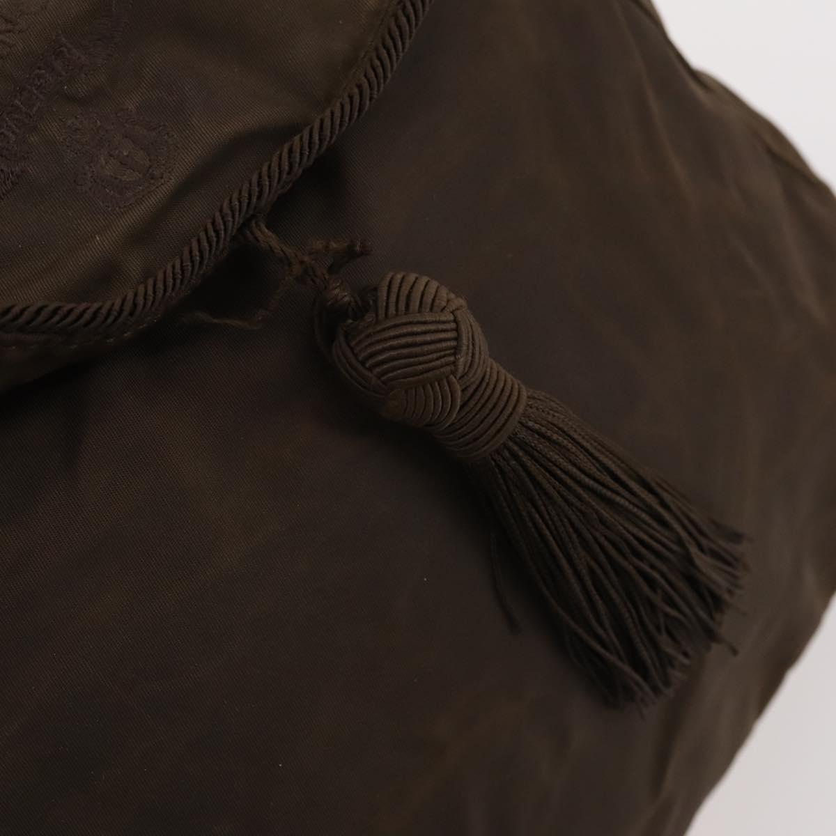 PRADA Backpack Nylon Brown Gold Auth bs33338